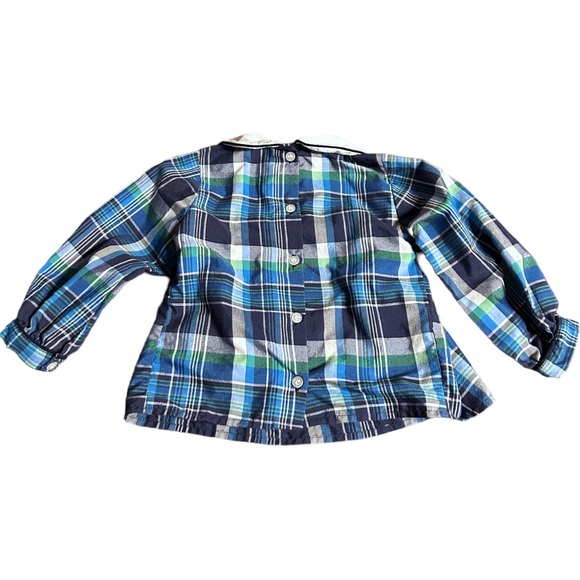 The Bubble Bee plaid Peter Pan top size 24 Mo - Picture 5 of 7